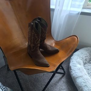 Justin Cowboy Boots / Booties With Slight Heel